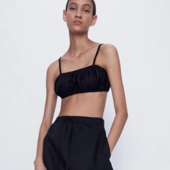 ZARA | Cotton Bra Crop Tank Top | Sz. M - Picture 1 of 8
